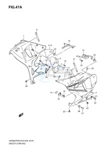 GSX650F (E3-E28) Katana drawing UNDER COWLING (MODEL K9)