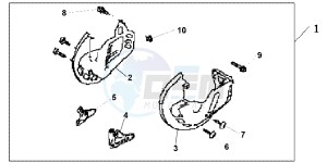 GL1800D GoldWing - GL1800-D UK - (E) drawing FRONT DISK COVER