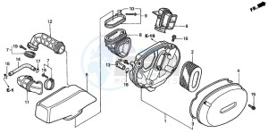 VT750DC SHADOW SPIRIT drawing AIR CLEANER