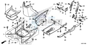 SH125DSE SH125DS UK - (E) drawing FLOOR STEP/UNDER COVER