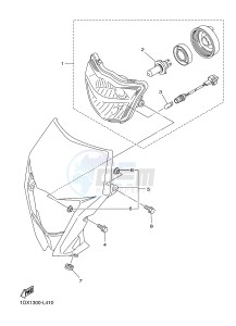 WR450F (1DXJ 1DXF 1DXH 1DXG) drawing HEADLIGHT