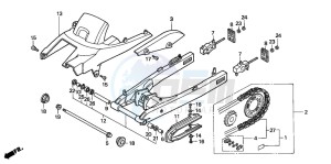 CBR600SE drawing SWINGARM