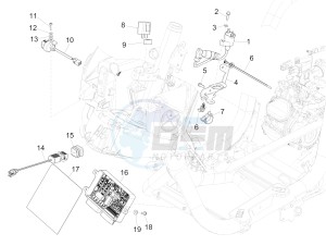 Medley 150 4T ie ABS (EMEA) drawing Voltage Regulators - Electronic Control Units (ecu) - H.T. Coil