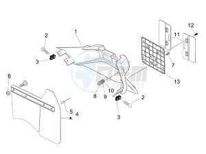 Granturismo 200 L drawing Rear cover - Splash guard