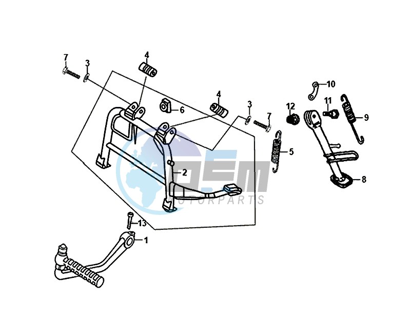 MAIN STAND KICK STARTER ARM / FIDDLE II 50 (25 KM/H) (AF05W4-NL) (E4) (L8-M0)