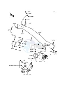 Z800 ABS ZR800BGF FR GB XX (EU ME A(FRICA) drawing Brake Piping