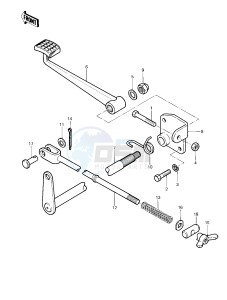 KLT 200 B [KLT200] (B1) | SOLID AXLE [KLT200] drawing BRAKE PEDAL