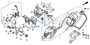 VT750C3 drawing TAILLIGHT (VT750C3/CD3)