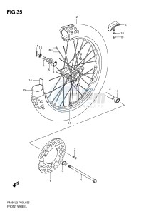 RM85 (P03) drawing FRONT WHEEL (RM85LL2 P03)