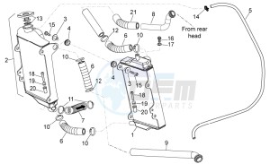 MXV 450 Cross drawing Cooling system