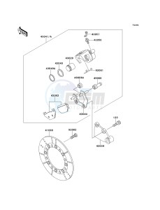 KMX 125 A [KMX 125] (A12-A14) [KMX 125] drawing REAR BRAKE