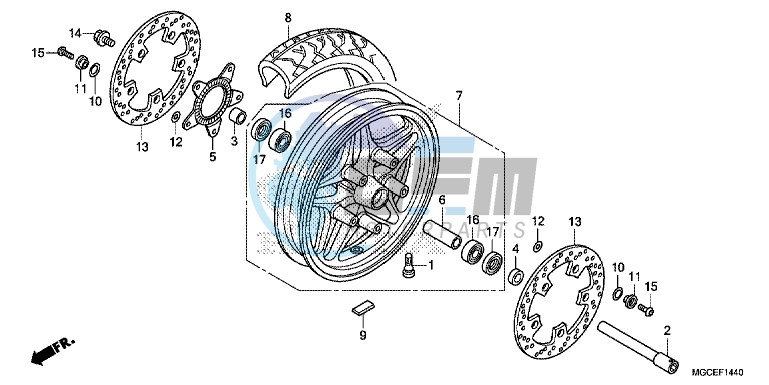 FRONT WHEEL (CAST)