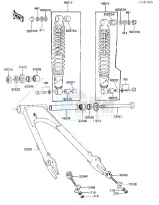 KZ 305 B [LTD] (B2-B3) [LTD] drawing SWINGARM_SHOCK ABSORBER