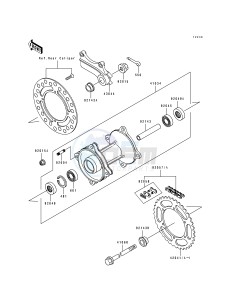 KX 80 R T [KX80 SMALL AND BIG WHEEL] (R1-T1) [KX80 SMALL AND BIG WHEEL] drawing REAR HUB