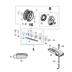 VOGUE LNA BE drawing FRONT WHEEL