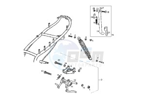 ATLANTIS O2 RED BULLET - 50 cc drawing REAR SHOCK ABSORBER