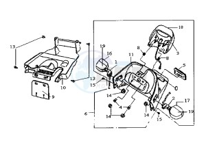 JUNGLE - 50 cc drawing TAILLIGHT