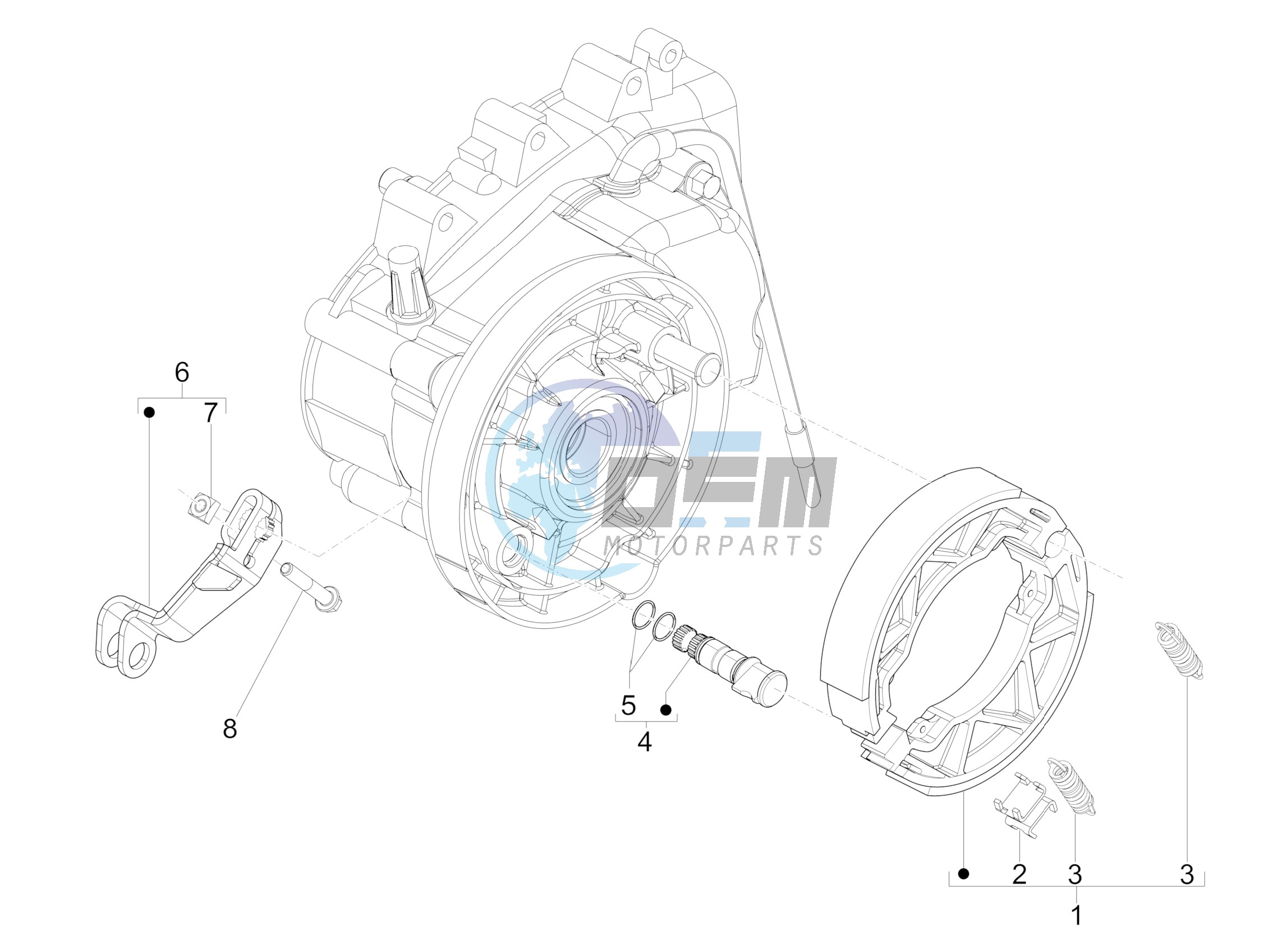 Rear brake - Brake jaw