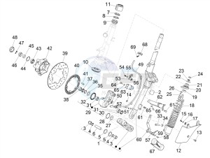 GTV 300 HPE SEI GIORNI IE E4 ABS (NAFTA) drawing Fork/steering tube - Steering bearing unit