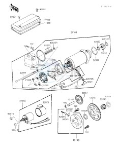 KZ 700 A (A1) drawing STARTER MOTOR_STARTER CLUTCH