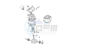 SENDA SM X-RACE - 50 CC VTHSR2E1A EU2 drawing CRANKSHAFT - CYLINDER - CYLINDER HEAD