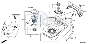 SH300AB drawing FUEL TANK