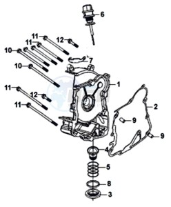 SYMPHONY SR 125 L7 drawing CRANKCASE RIGHT / START MOTOR