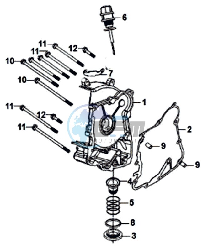 CRANKCASE RIGHT / START MOTOR