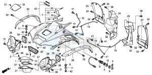 TRX500FA FOURTRAX FOREMAN drawing FRONT FENDER (TRX500FA5/6/7/8)