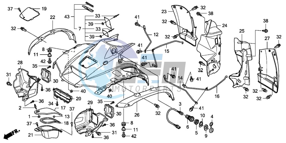 FRONT FENDER (TRX500FA5/6/7/8)