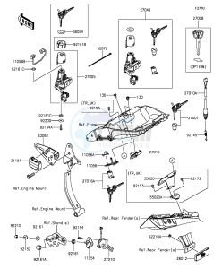 Z1000SX ZX1000LEF FR GB XX (EU ME A(FRICA) drawing Ignition Switch