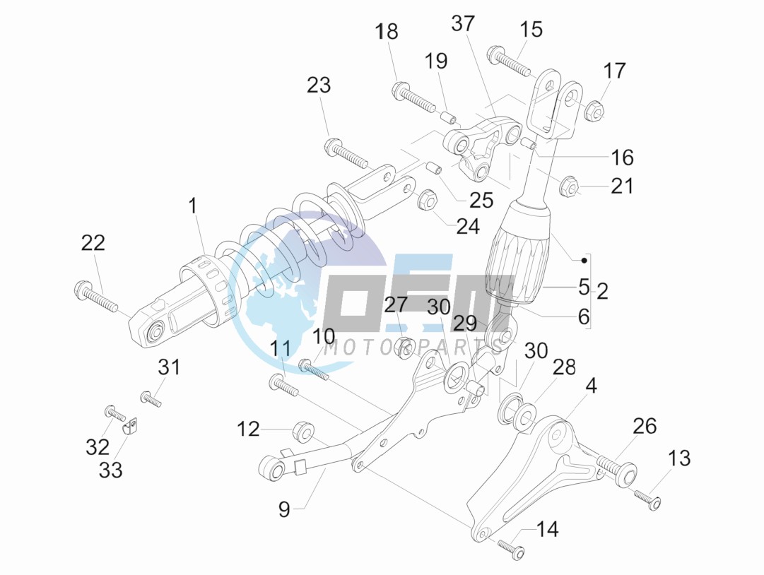 Rear suspension - Shock absorbers