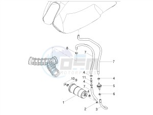 V7 III Anniversario 750 e4 (NAFTA) drawing Fuel vapour recover system