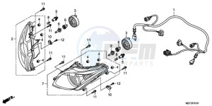 FJS400D9 F / CMF drawing HEADLIGHT (FJS400D9/FJS40 0A)