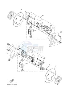 YXZ1000E YXZ10YPXG YXZ1000R EPS (2HC4) drawing REAR BRAKE CALIPER