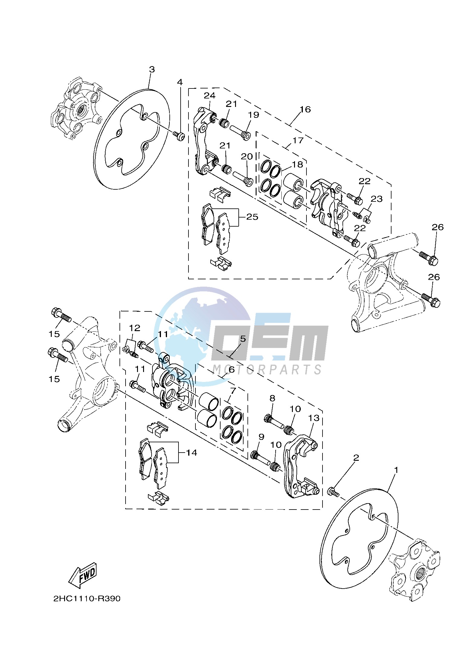 REAR BRAKE CALIPER