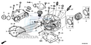 TRX500FM2F TRX500FM U drawing CYLINDER HEAD