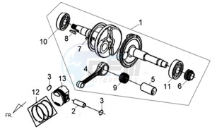 ALLO 50 45KMH drawing CRANKSHAFT