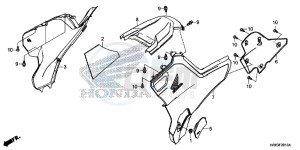 TRX500FA5H TRX500FA ED drawing SIDE COVER/TANK COVER