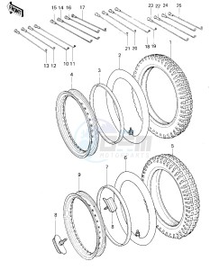 KX 80 A [KX80] (A1-A2) [KX80] drawing WHEELS_TIRES