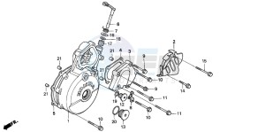 NX500 DOMINATOR drawing LEFT CRANKCASE COVER