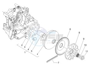 Liberty 50 4T PTT NEXIVE drawing Driving pulley