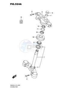 SV650S EU drawing STEERING STEM