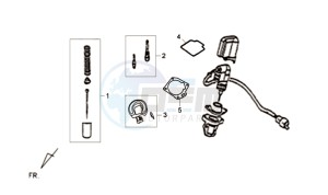 ORBIT II 50 TS drawing CHOKE / THROTTLE WITH NEELD / FUEL CUT