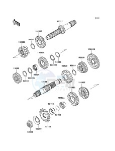 KLX450R KLX450A9F EU drawing Transmission