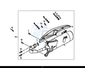 JET 14 (45 KM/H) (XC05W1-EU) (E4) (L8-M0) drawing EXHAUST MUFFLER