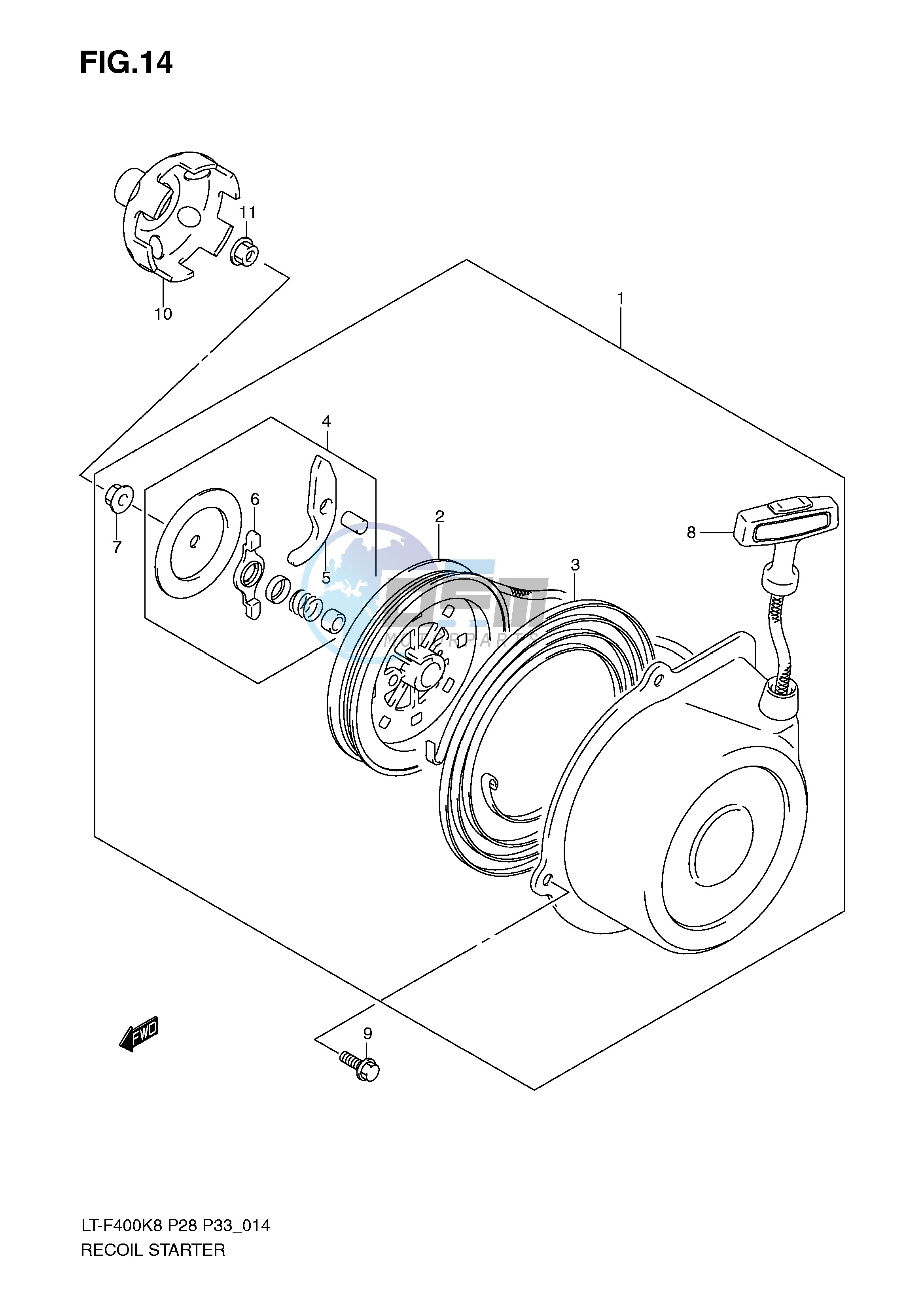 RECOIL STARTER (MODEL K8 K9)