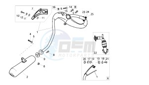 SENDA R DRD X-TREME - 50 CC 2T EURO2 drawing EXHAUST