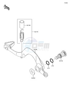 KLX450R KLX450AJF EU drawing Brake Pedal