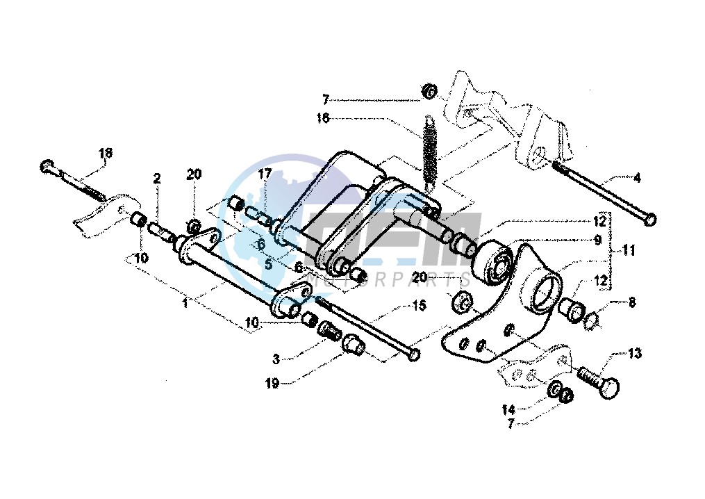 Swinging arm